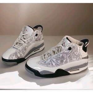 Nike Sneakers Boys 5Y Air Jordan Dub Zero Tennis Shoes White Male 311047-105